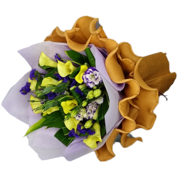 Golden Glow New Zealand Calla Lilies Bouquet